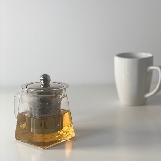 Glass tea infuser pot
